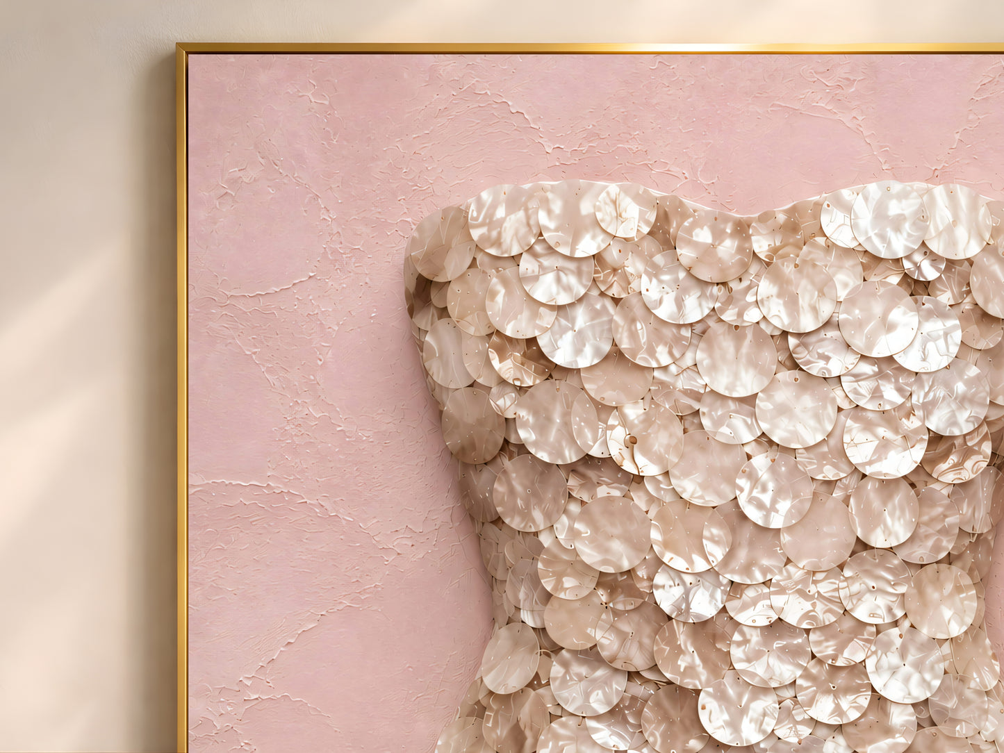 Blush Pink Wall Art, Mother Of Pearl Fashion Print - Digital Download