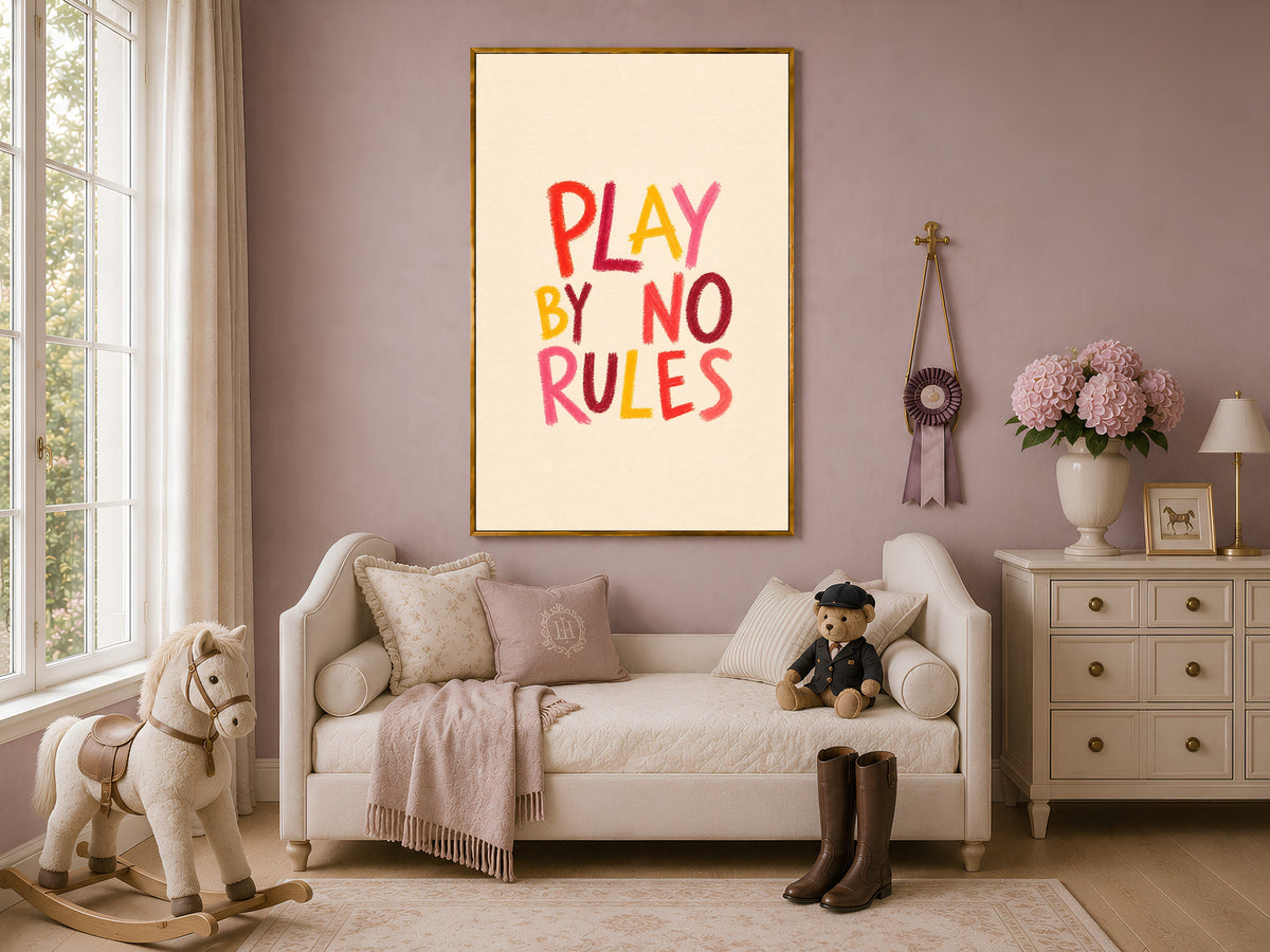 Play By No Rules Quote Print, Dopamine Decor Wall Art - Digital Download