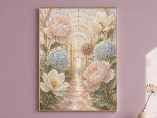 Giant Flower Wall Art, Fairycore Botanical Print - Digital Download