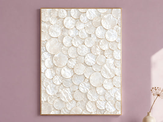 Capiz Shell Mosaic Wall Art, Mother of Pearl Print - Digital Download