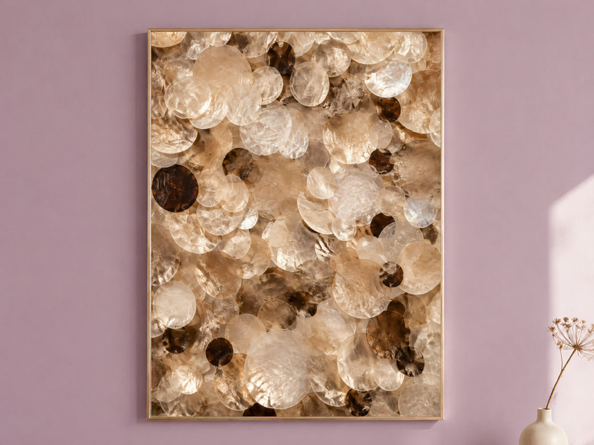 Tortoiseshell Wall Art, Capiz Shell Abstract Print - Digital Download