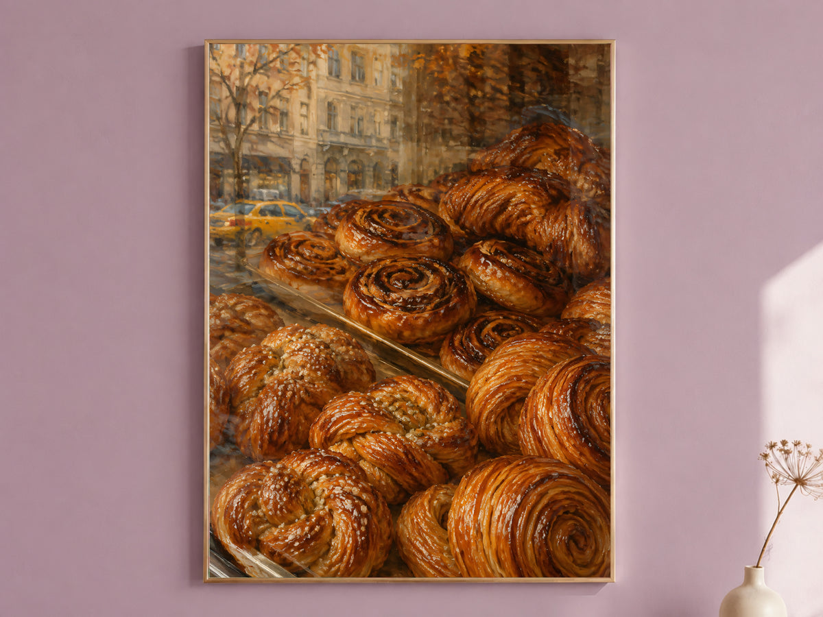 French Bakery Wall Art, Patisserie Print, Pastry Window Painting - Digital Download