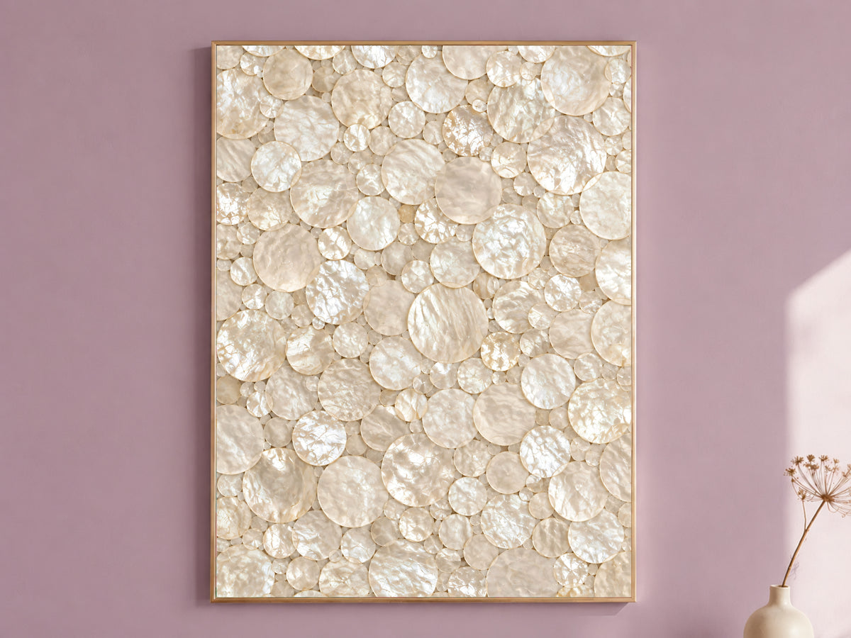 Capiz Shell Wall Art, Mother of Pearl Abstract Print - Digital Download
