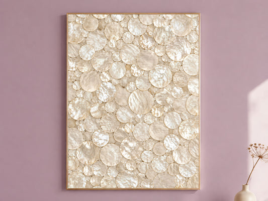 Capiz Shell Wall Art, Mother of Pearl Abstract Print - Digital Download