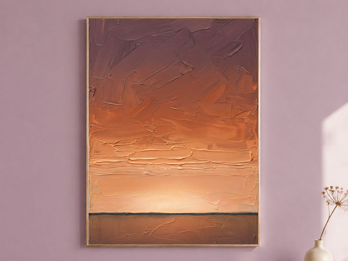 Color Field Wall Art, Impasto Oil Painting Print - Digital Download