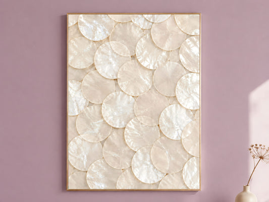 Capiz Shell Wall Art, Mother of Pearl Print - Digital Download