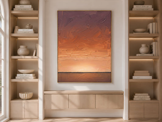 Color Field Wall Art, Impasto Oil Painting Print - Digital Download