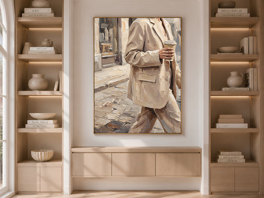 Old Money Aesthetic Wall Art, Impasto Oil Painting Print - Digital Download