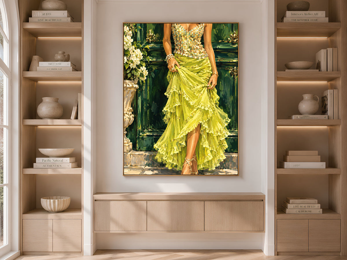Fashion Editorial Wall Art, Impasto Oil Painting Print - Digital Download