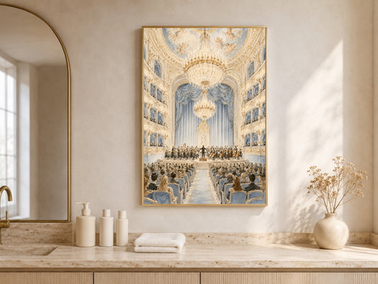 Opera House Wall Art, Concert Hall Illustration - Digital Download