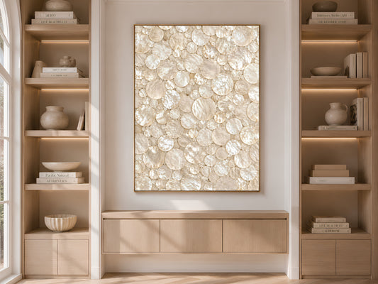 Capiz Shell Wall Art, Mother of Pearl Abstract Print - Digital Download