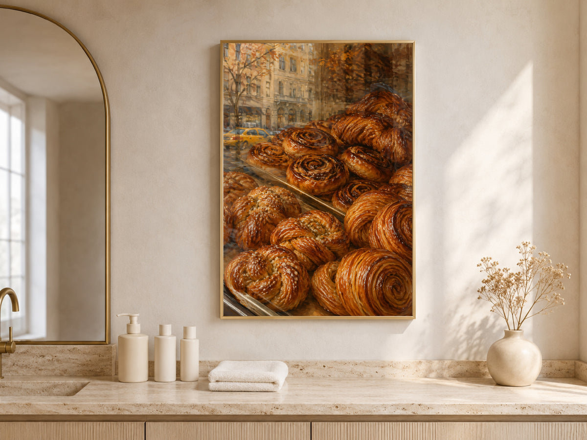 French Bakery Wall Art, Patisserie Print, Pastry Window Painting - Digital Download
