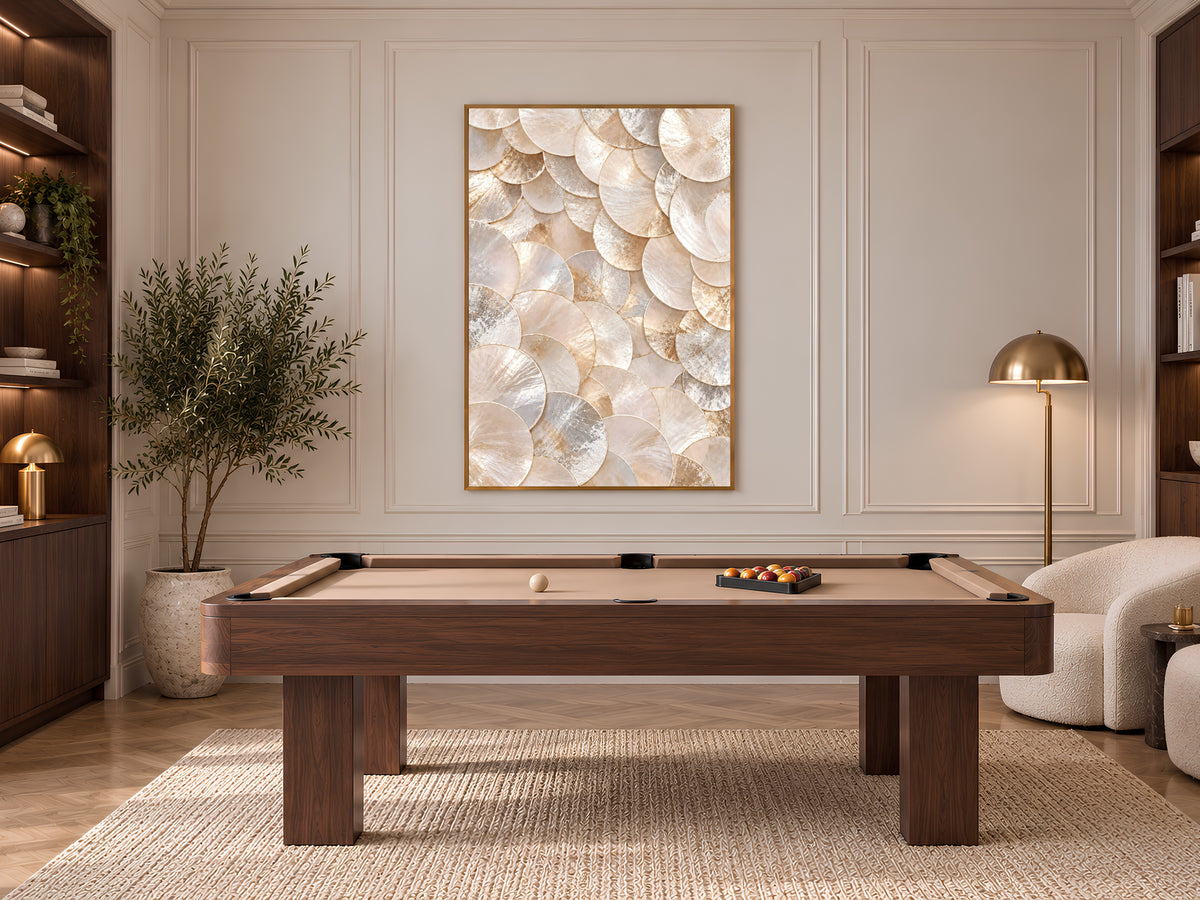 Neutral Capiz Shell Print, Champagne Pearl Shell Wall Art, Beige Abstract Texture Art, Printable Digital Download
