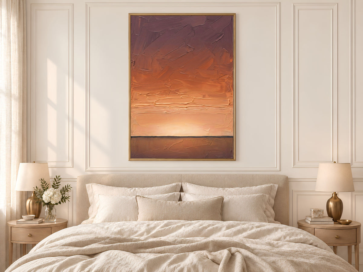 Color Field Wall Art, Impasto Oil Painting Print - Digital Download