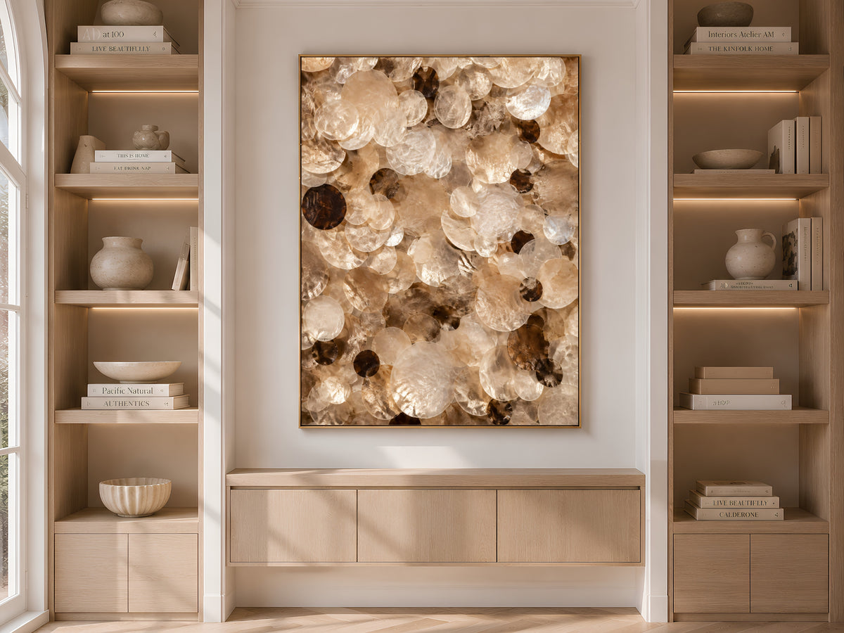 Tortoiseshell Wall Art, Capiz Shell Abstract Print - Digital Download
