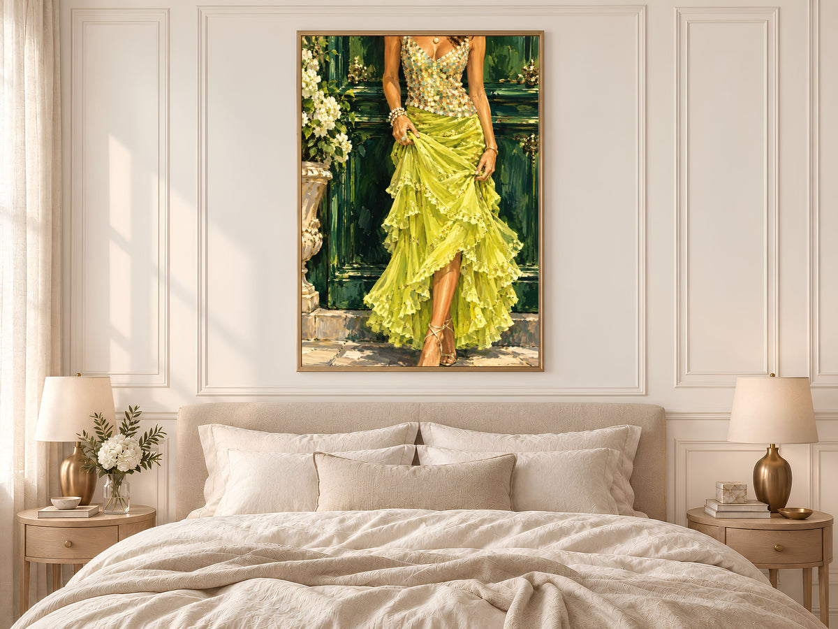 Fashion Editorial Wall Art, Impasto Oil Painting Print - Digital Download