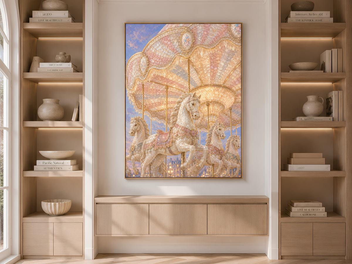 Carousel Horse Wall Art, Opera Aesthetic Print - Digital Download