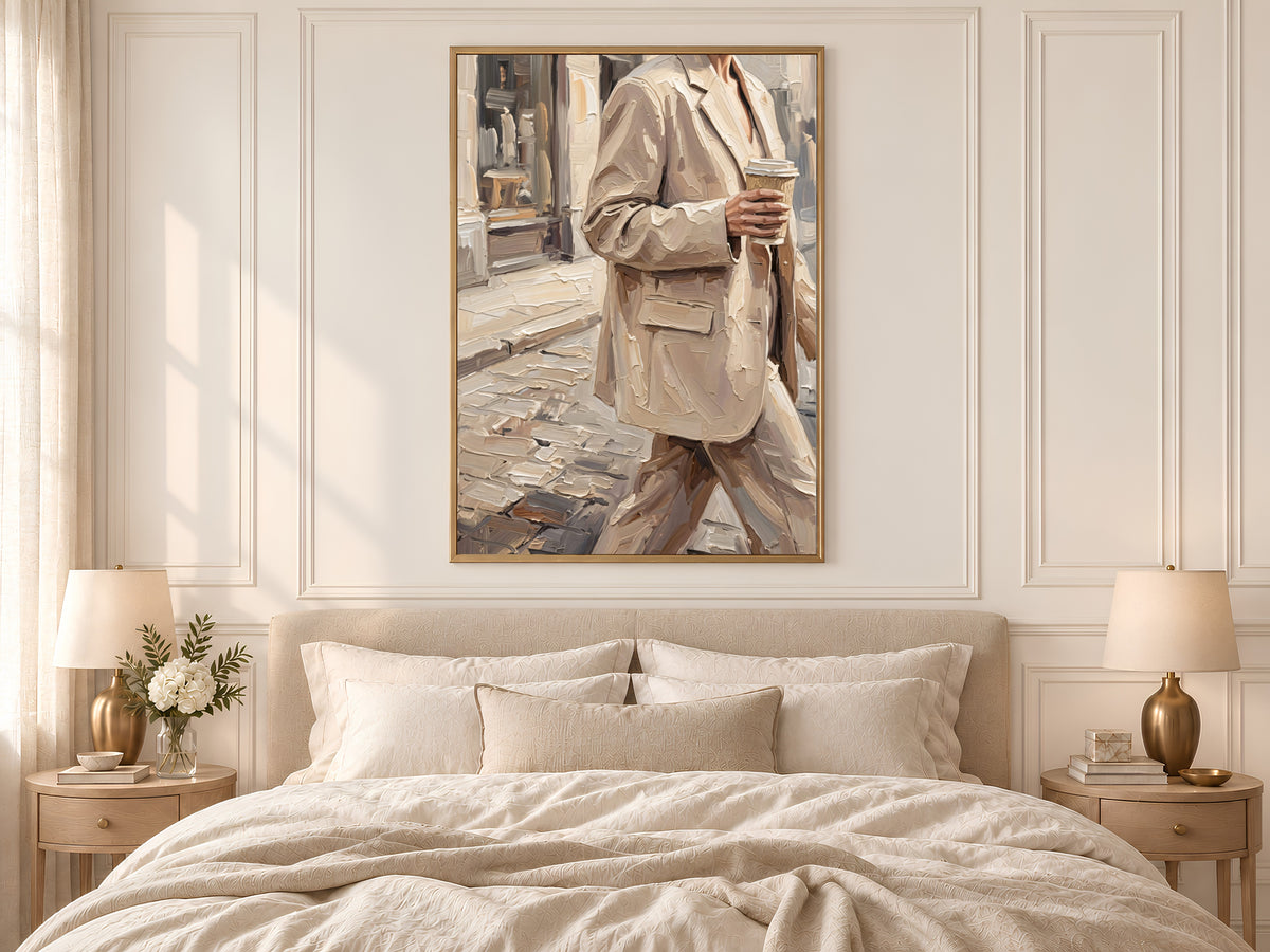 Old Money Aesthetic Wall Art, Impasto Oil Painting Print - Digital Download
