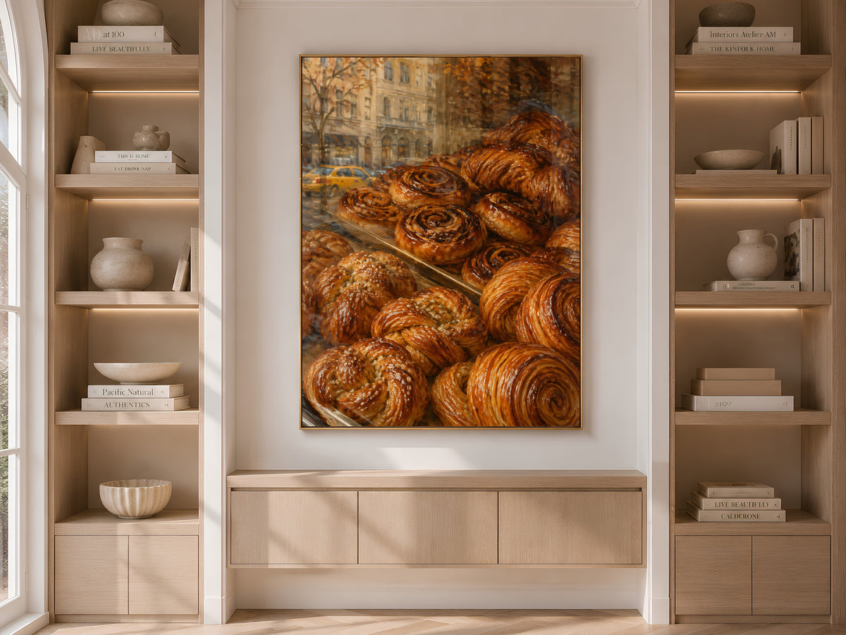 French Bakery Wall Art, Patisserie Print, Pastry Window Painting - Digital Download