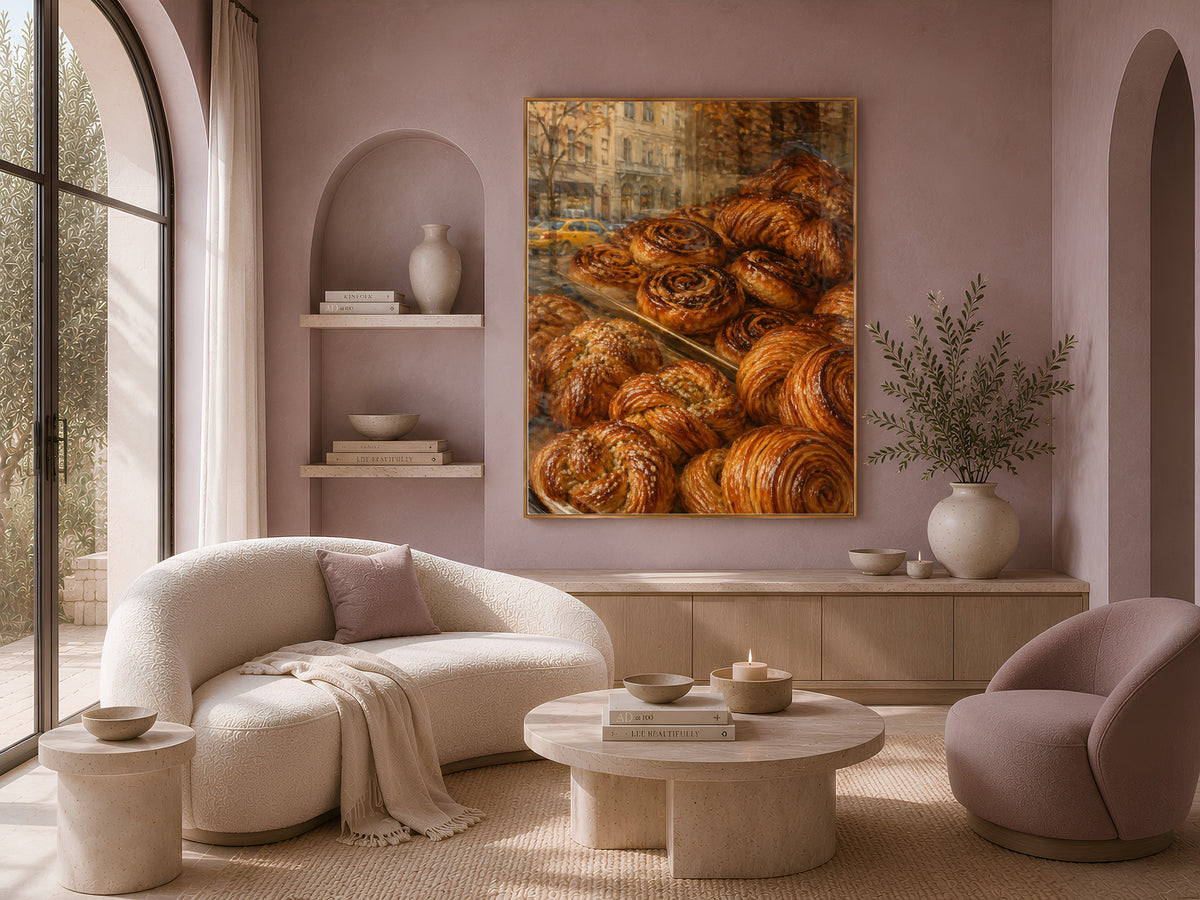 French Bakery Wall Art, Patisserie Print, Pastry Window Painting - Digital Download