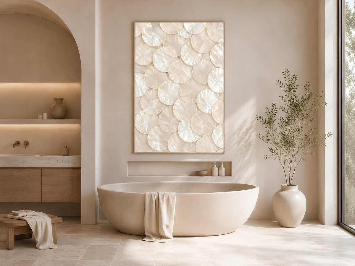 Capiz Shell Wall Art, Mother of Pearl Print - Digital Download