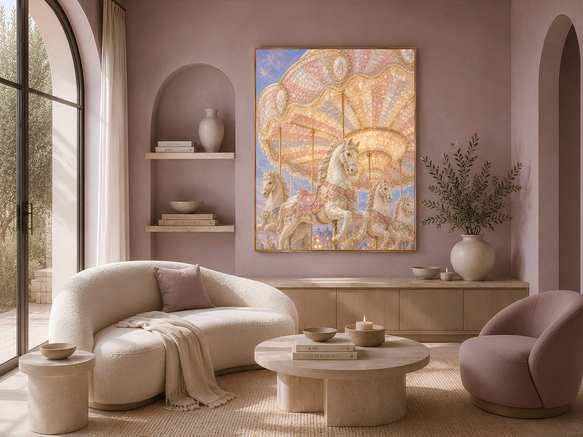 Carousel Horse Wall Art, Opera Aesthetic Print - Digital Download