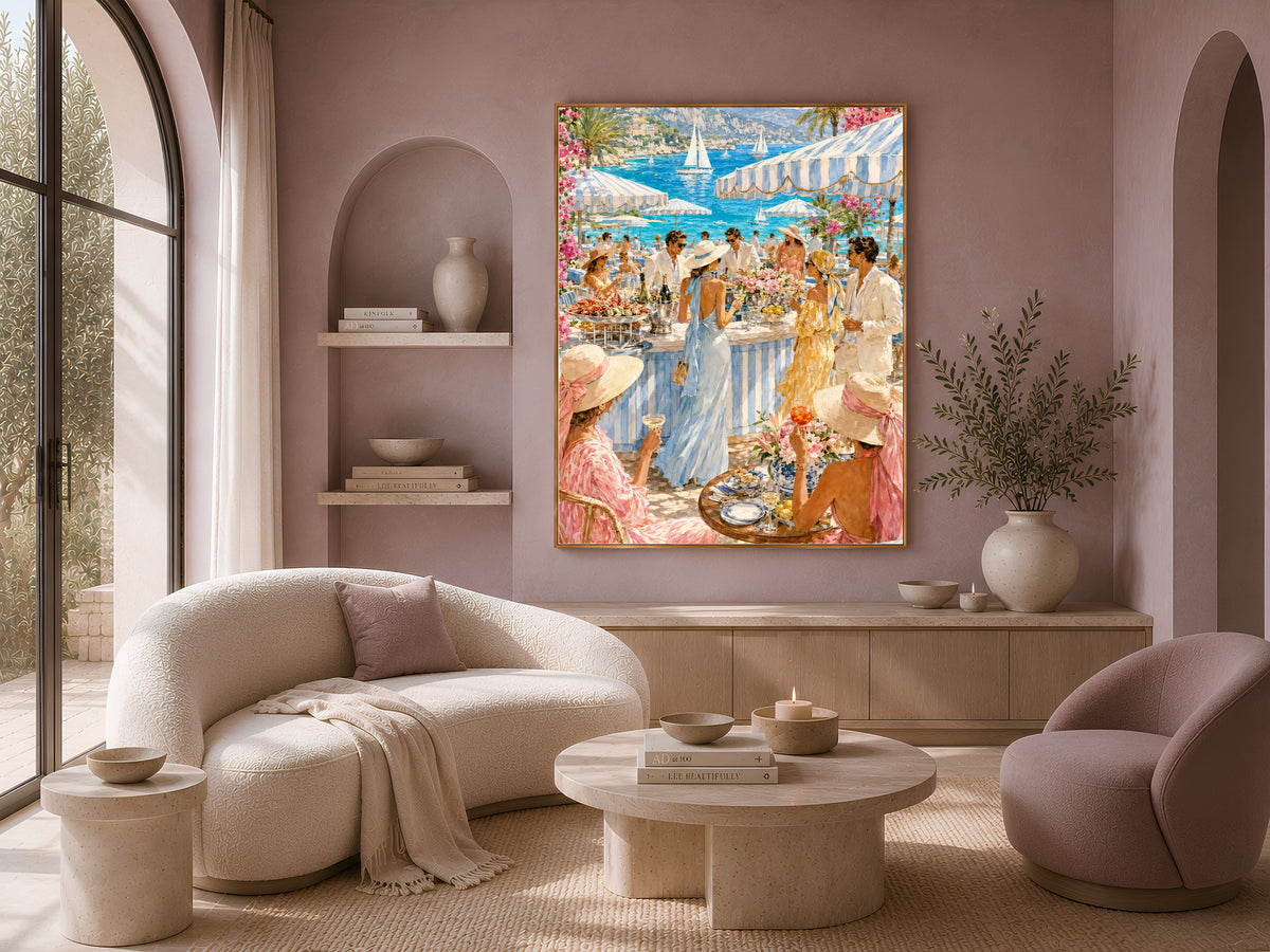 French Riviera Wall Art, Coastal Aperitivo Print - Digital Download