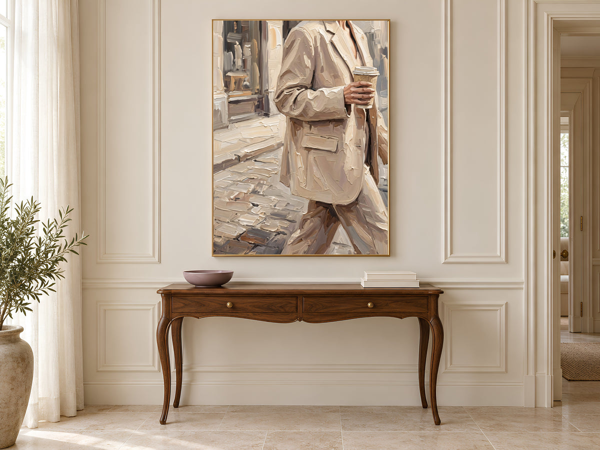 Old Money Aesthetic Wall Art, Impasto Oil Painting Print - Digital Download