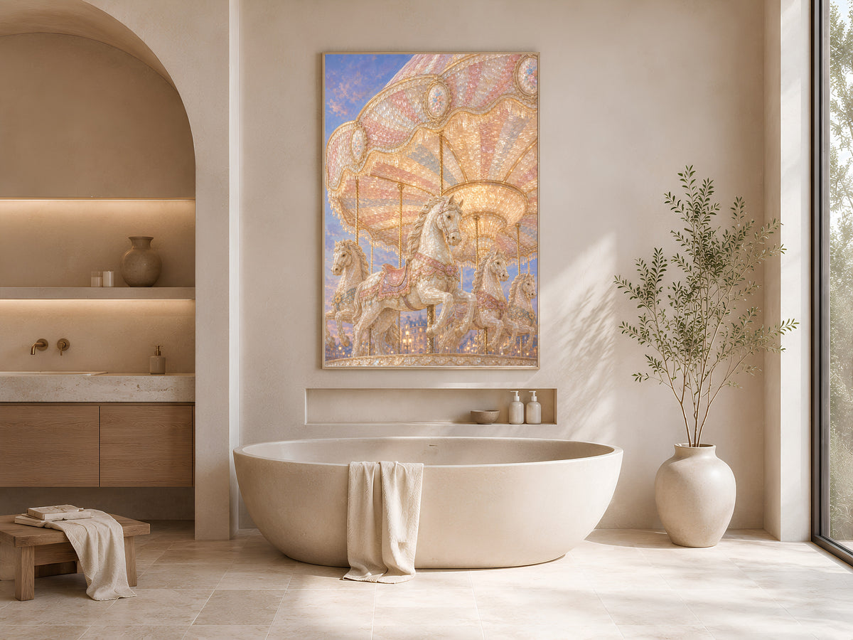Carousel Horse Wall Art, Opera Aesthetic Print - Digital Download
