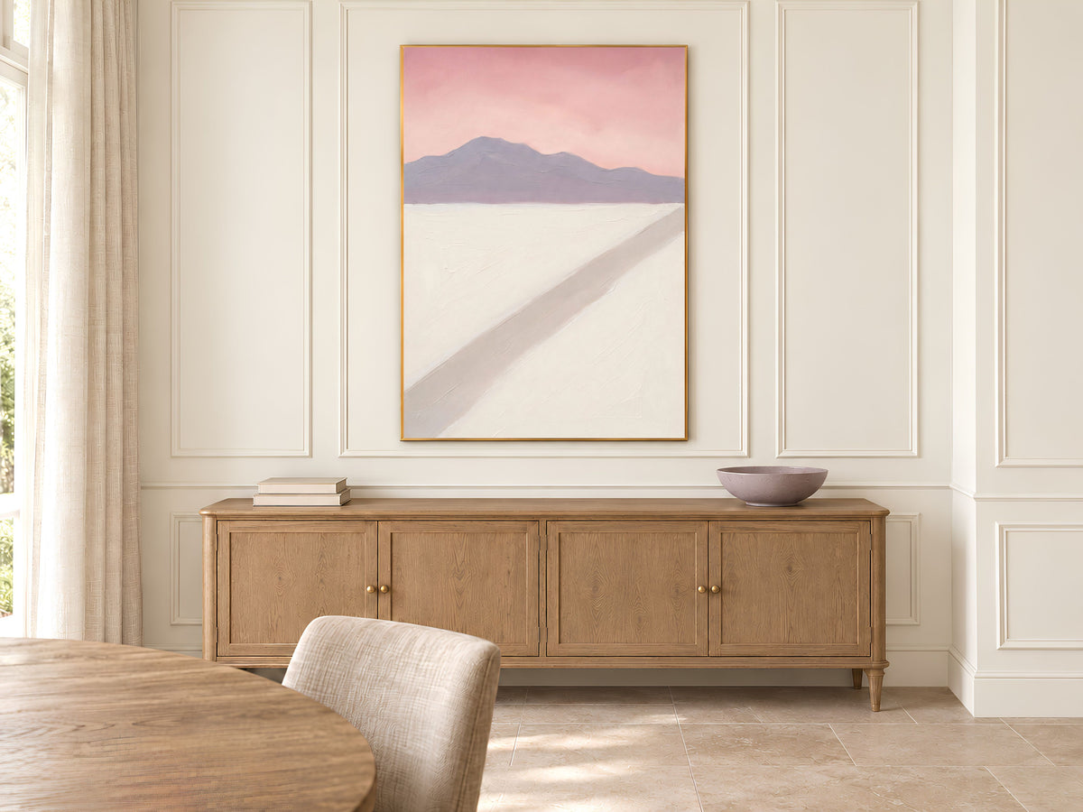 Pink Sunset Desert Landscape Wall Art - Digital Download