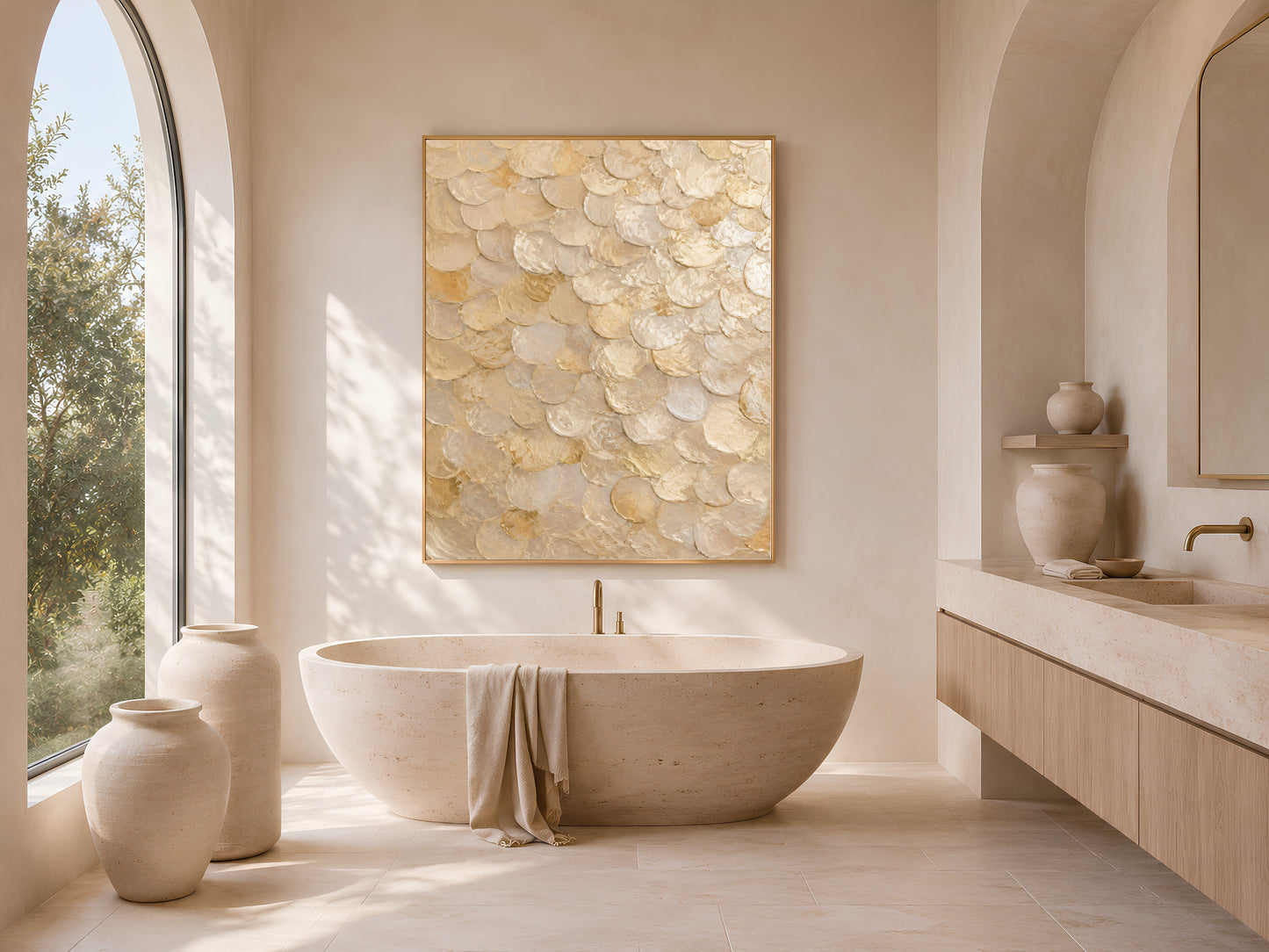 Gold Capiz Shell Wall Art - Digital Download