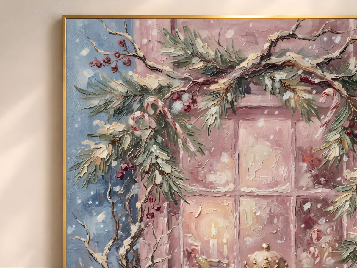 Pink Nutcracker Wall Art, Coquette Christmas Decor - Digital Download