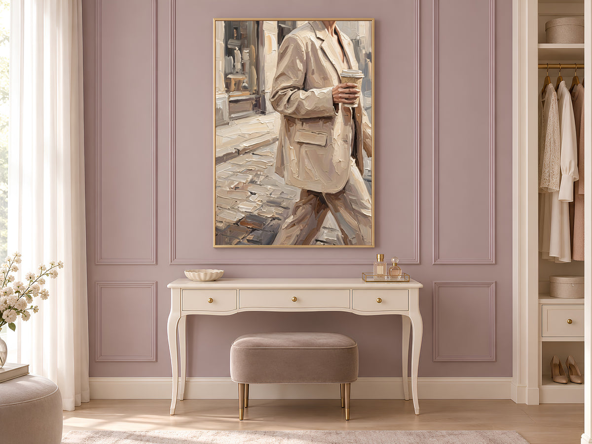 Old Money Aesthetic Wall Art, Impasto Oil Painting Print - Digital Download