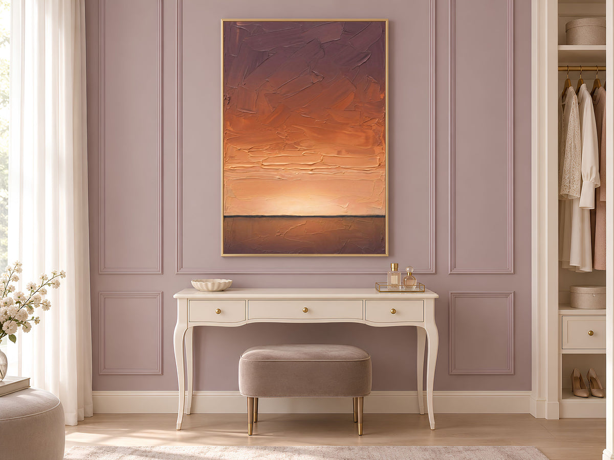 Color Field Wall Art, Impasto Oil Painting Print - Digital Download