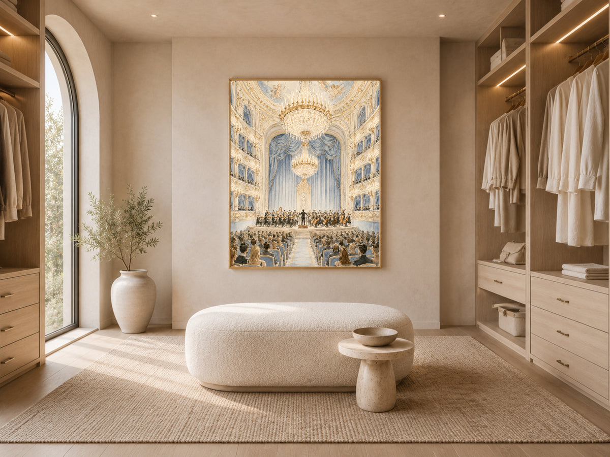 Opera House Wall Art, Concert Hall Illustration - Digital Download