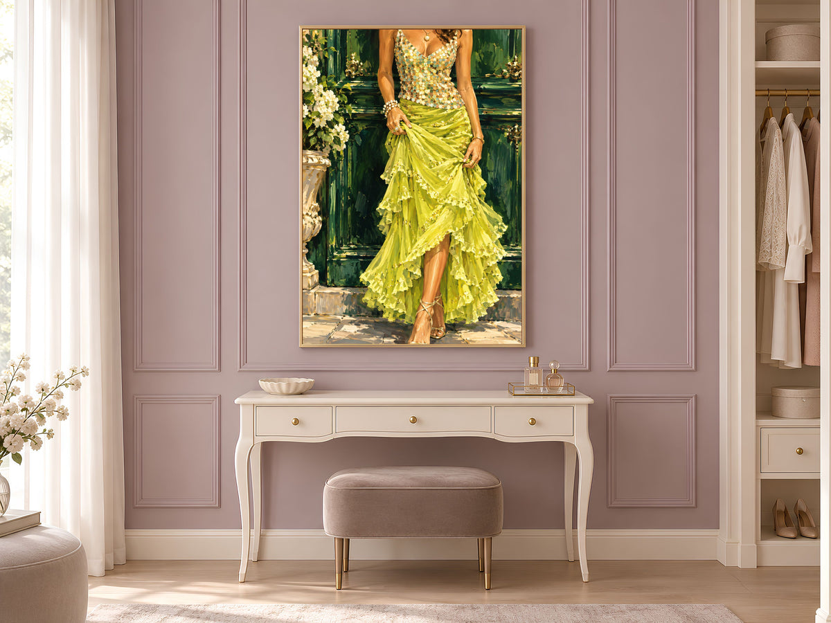 Fashion Editorial Wall Art, Impasto Oil Painting Print - Digital Download