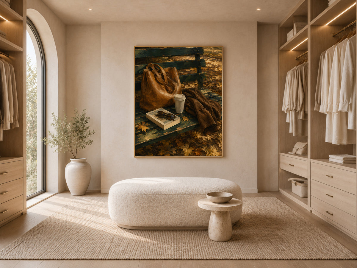 Autumn Still Life Wall Art, Light Academia Print, Cozy Fall Painting - Digital Download